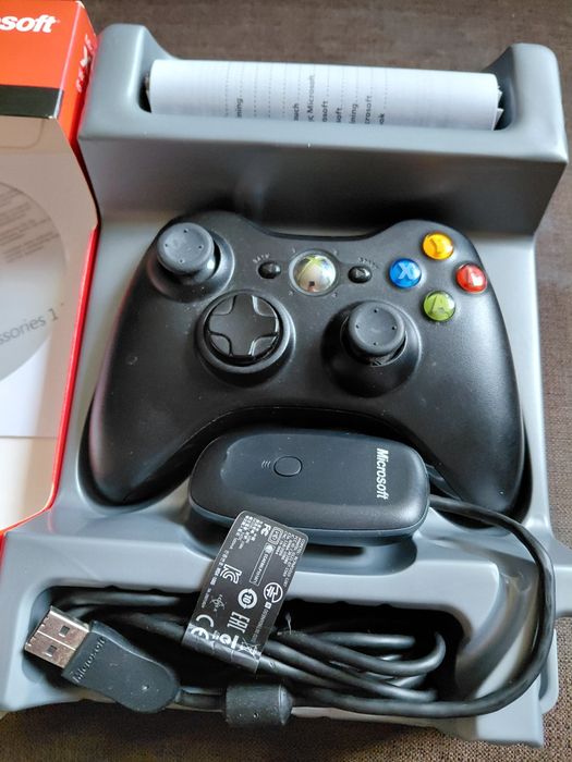 Oryginalny bezprzewodowy kontroler Pad + odbiornik PC do xbox 360