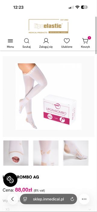 Pończochy uciskowe lipoelastic M