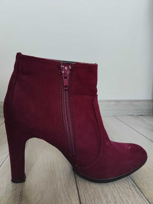 Bordowe botki rozm.35