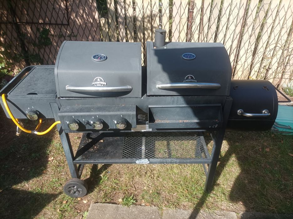 Jamestown Grill gazowy Dean Combo z wędzarnią 173x60x117 cm
