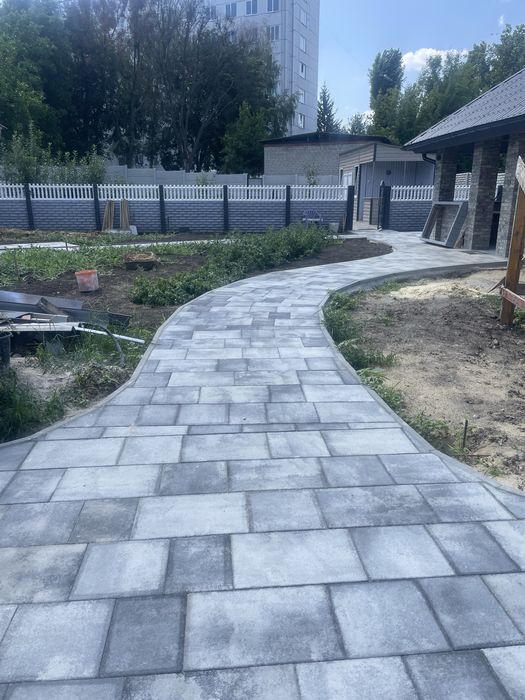 Тротуарная плитка!укладка