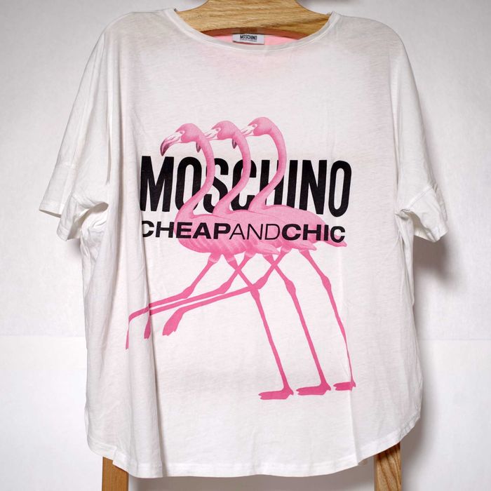 Футболка Moschino Flamingo team Oversized L розмір оригінал ідеал стан