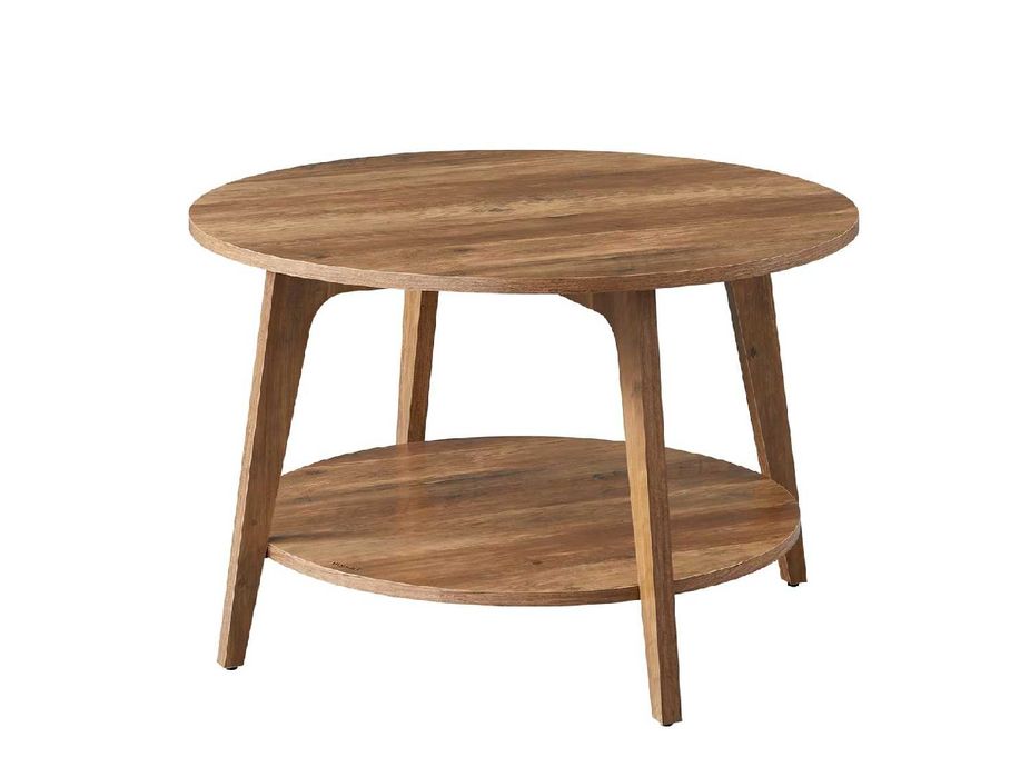 Nowy stolik kawowy / śr 80cm / okrągły stół / półka / VASAGLE / W1054!