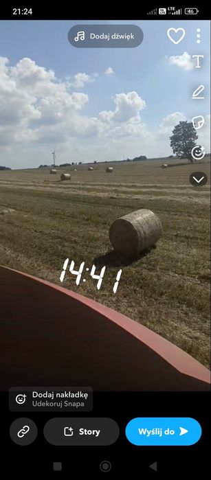 Prasowanie słomy sianokiszonki siana