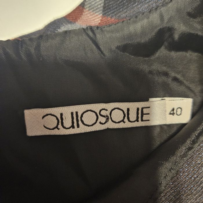 Wiskozowa elegancka sukienka quiosque L w kratę  ołówkowa damska elega