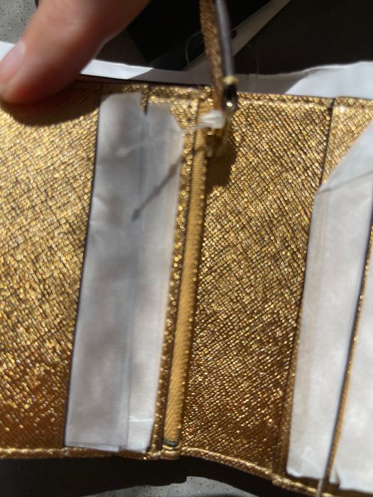 Ralph lauren original. кошелек натуральная кожа золотой