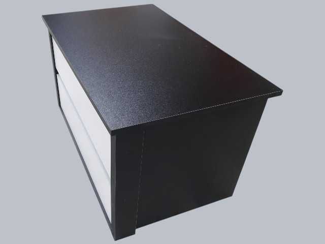 Mesa de Cabeceira Preta e Cinza | Nova | Já Montada | Entrega Grátis
