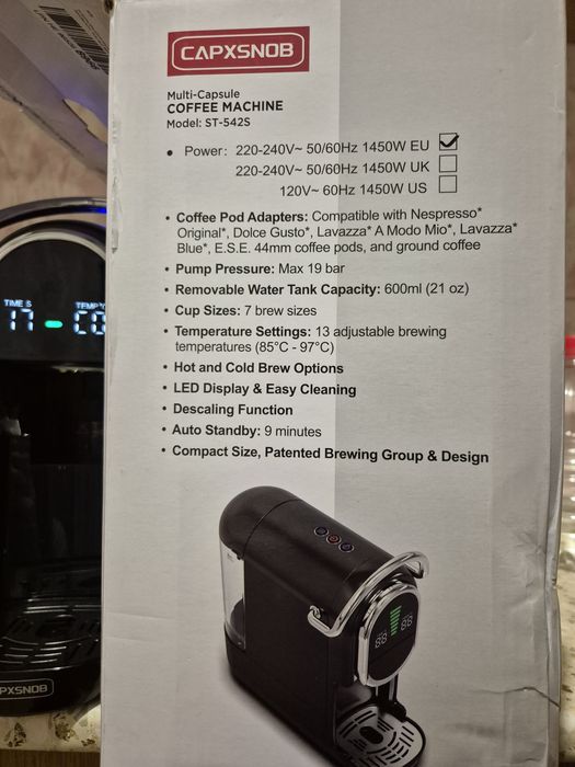 Кавомашина CAPXSNOB ST542S кавоварка: 2 699 грн. - Кавомашини