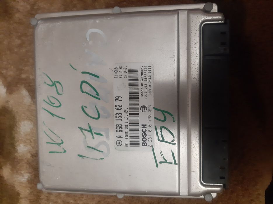 Блок керування двигуном Mercedes W168 1.7CDI 95 A6681530279 0281010793