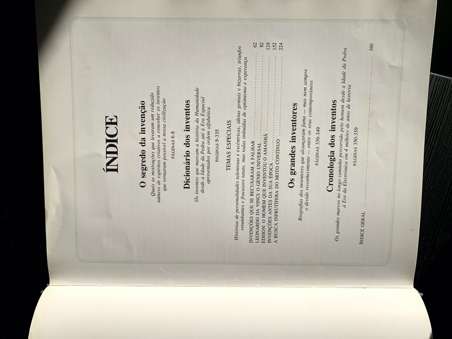 Livro "A História dos Grandes Inventos" nunca usado