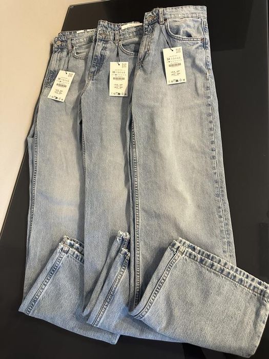 Джинси wide leg zara, світлі джинси zara wide leg, джинси trf wide leg mid-rise zara