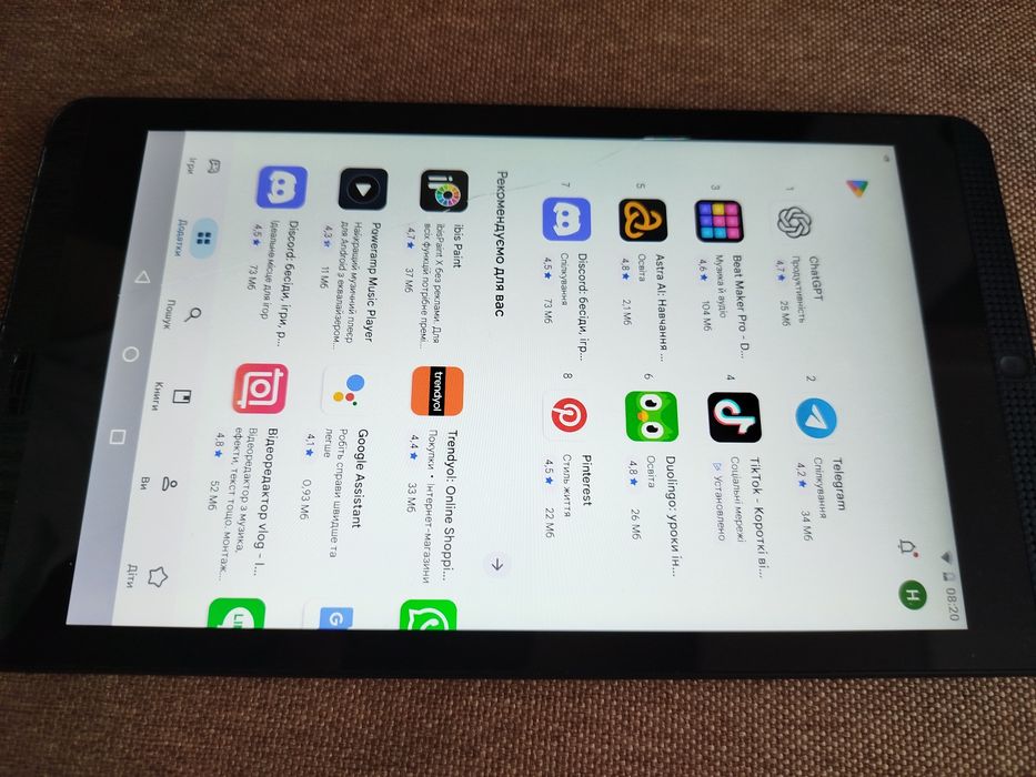 NVIDIA Shield Tablet K1  на базі Android/Mini-HDMI