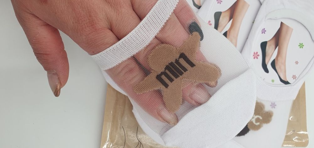 Skarpetki stopki stópki bawełniane baletki balerinki przezroczyste