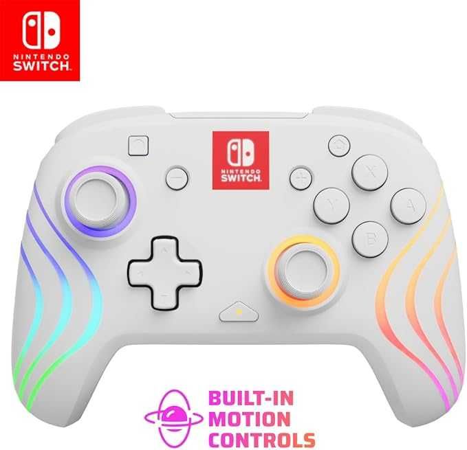 PDP Afterglow Wave Wireless Pro Controller Switch OLED RGB Biały Nowy