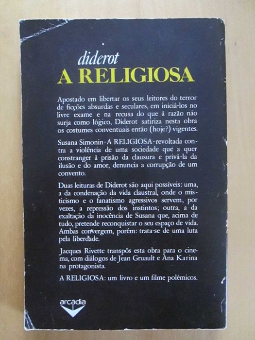 A Religiosa, de Diderot - tradução de João Gaspar Simões