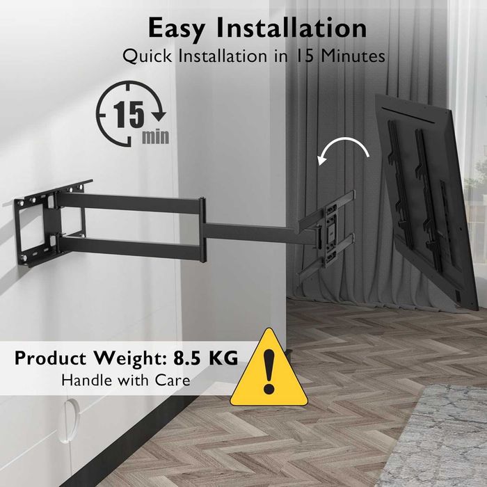 Uchwyt ścienny do TV 32-75" długie ramie 104cm