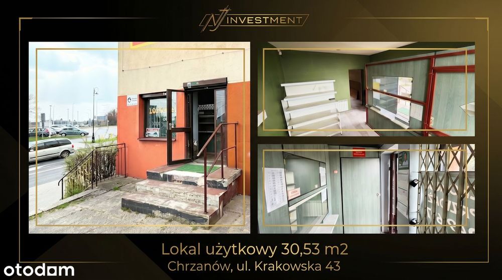 Lokal użytkowy 30,5 m² | Chrzanów, Krakowska 43 | Świetny potencjał!