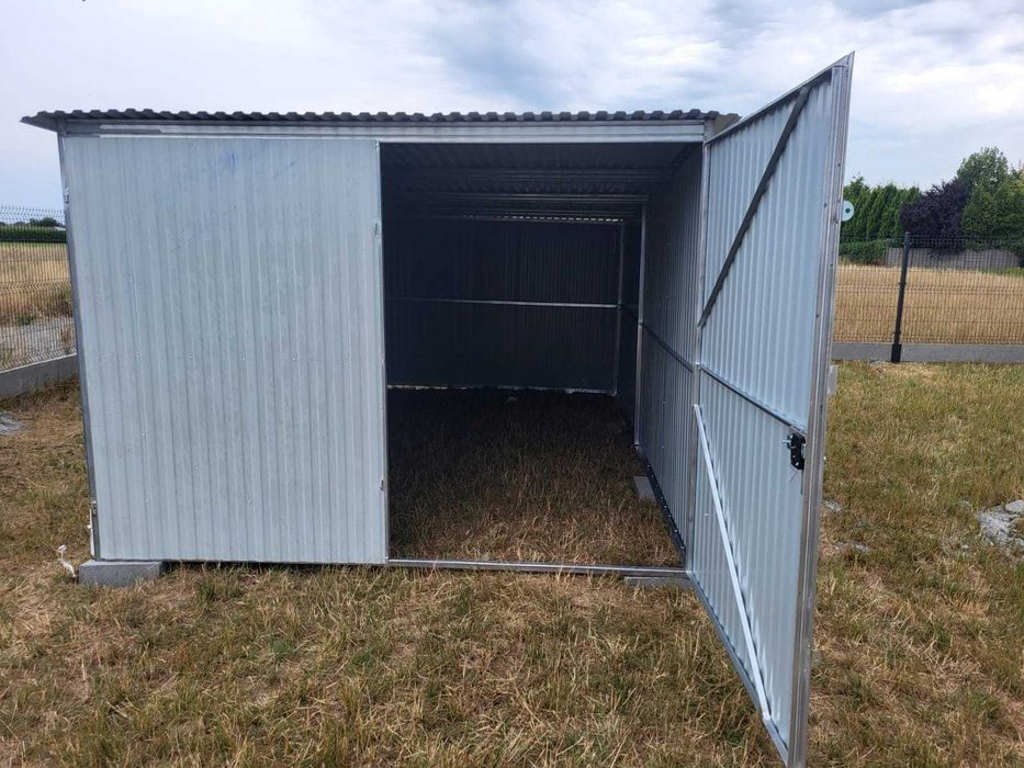 Garaż Blaszany na budowę 3x5 II GATUNEK OCYNK TANIO