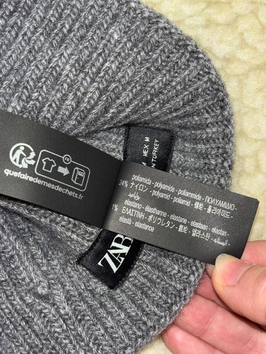 Шапка сіра рубчиком розмір М