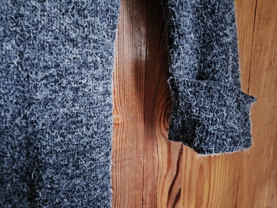 QED Sukienka maxi ciepła dzianina akryl rękaw 3/4