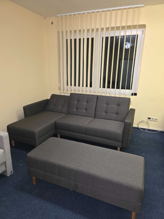 Sofa narożna sprężynowa Nordic z pufą firmy Tchibo