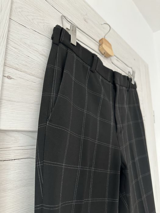 Spodnie męskie młodzieżowe H&M r. 30/ S kratka eleganckie