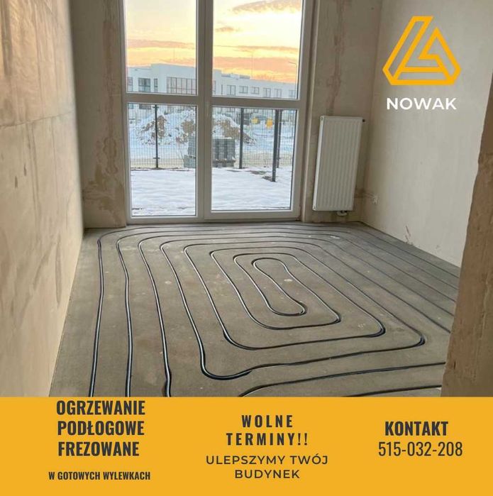 Frezowanie pod ogrzewanie podlogowe Frezowanie ogrzewania Reda Rumia