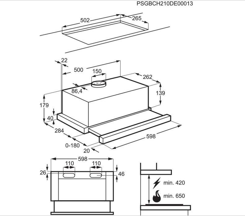 Exaustor de cozinha AEG