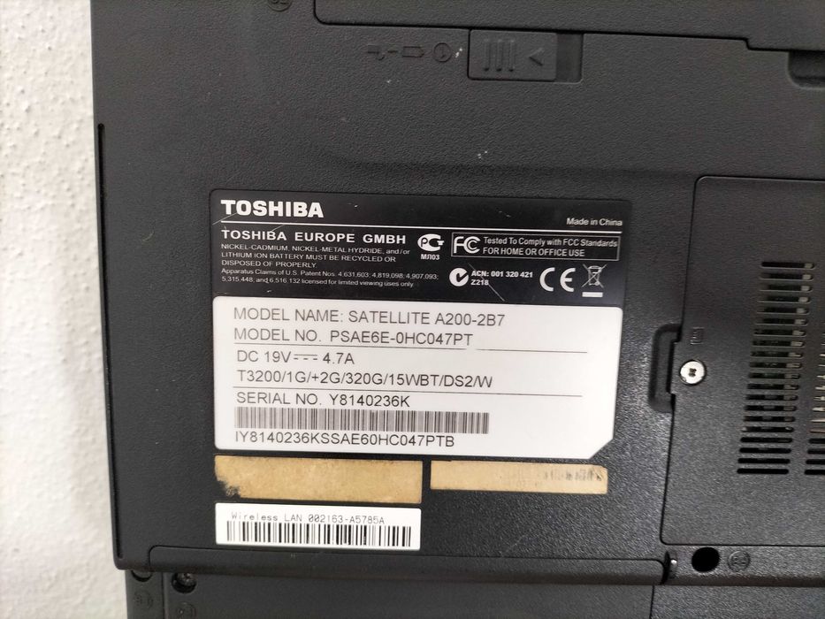 Portátil Toshiba