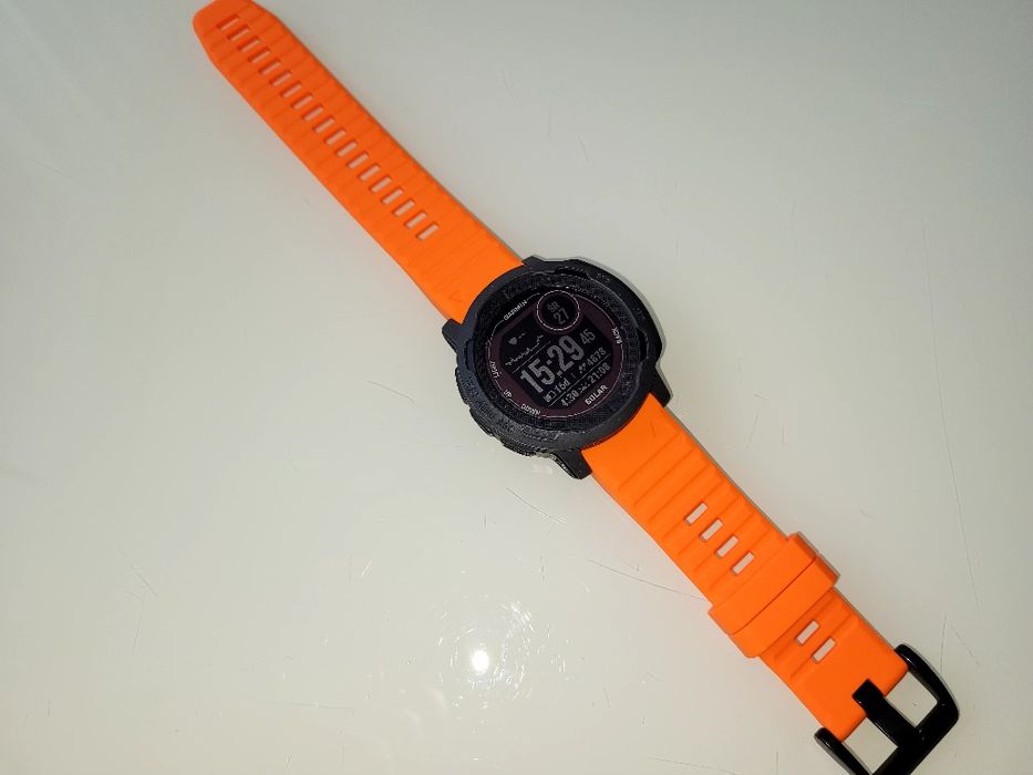 Pasek silikonowy QuickFit do zegarków Garmin Instinct i Fenix, kolor pomarańczowy, szerokość 22 mm