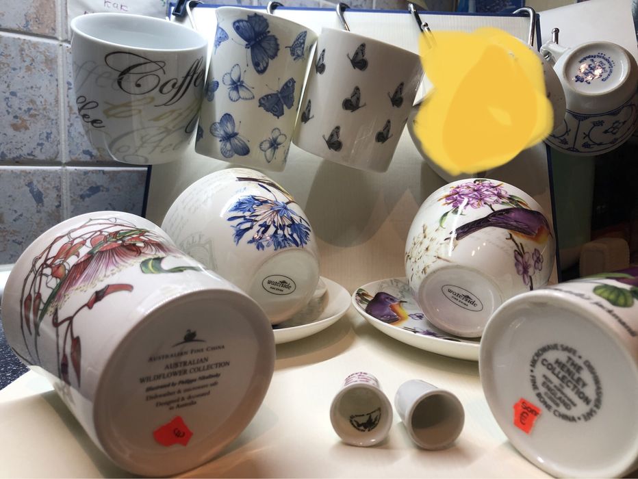 Редкость:костяной/обычн. фарфор:чашки,тарелки,ёмкость,напёрстки,раннер