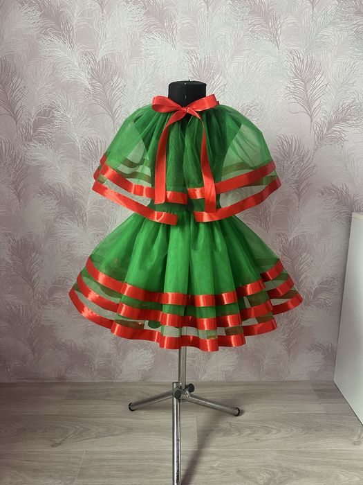 Костюм жабки , капусти , зелена червона фатінова спідниця