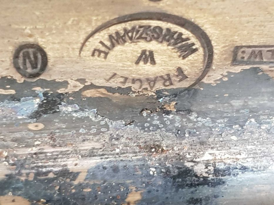 Taca Fraget Warszawa Art Deco mahoniowa sygnowana unikat