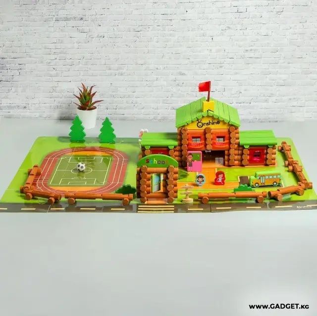 Деревʼяний конструктор збери школу 270 дет.