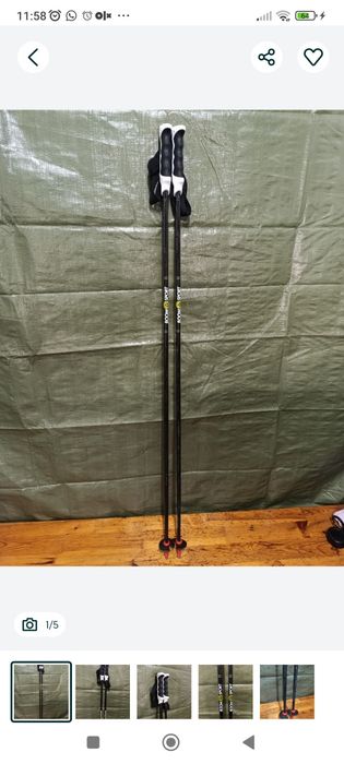 Kijki kije narciarskie Komperdell Carbon premio 125 cm