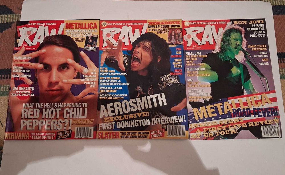 Revistas Raw/Terrorizer anos 90