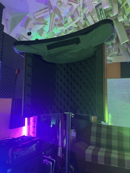 Budka osłona akustyczna do nagrywania wokali + statyw + pop filter