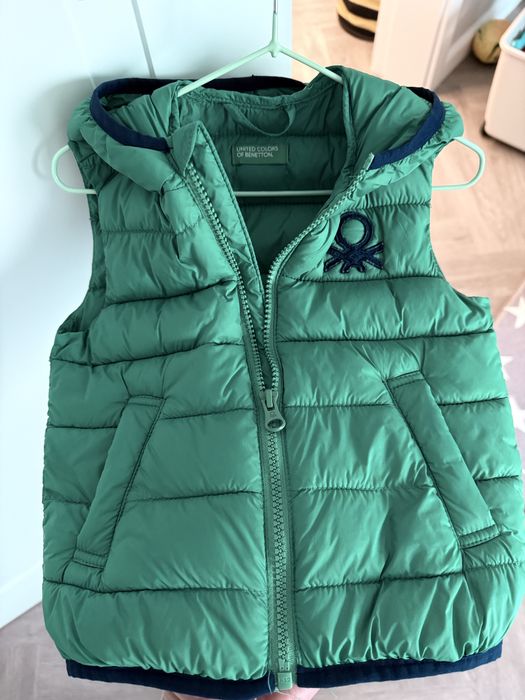 Bezrękawnik Benetton, kolor zielony, rozm. 82 (12-18 mies)