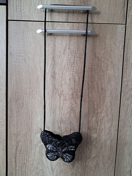 Mini torebka czarny motyl