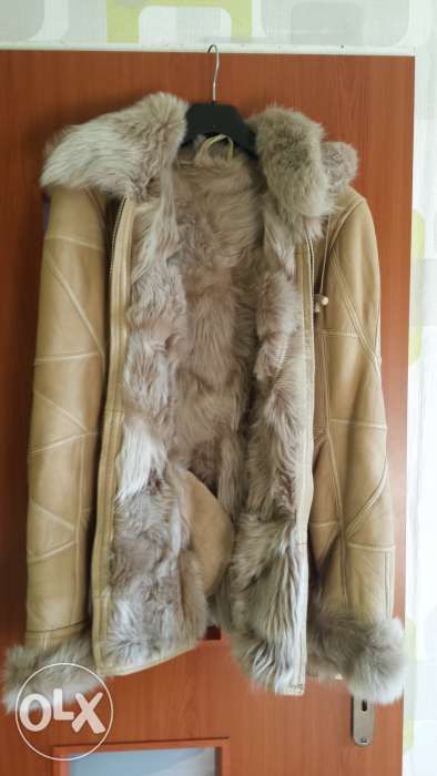 Sprzedam elegancki naturalny kożuch damski w rozmiarze M (38)