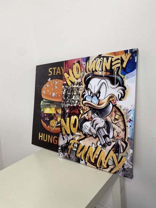 Картини на Полотні Друк Фото Скрудж Губи Долар Kaws