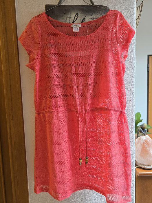 Vestido praia ou piscina renda Rosa L