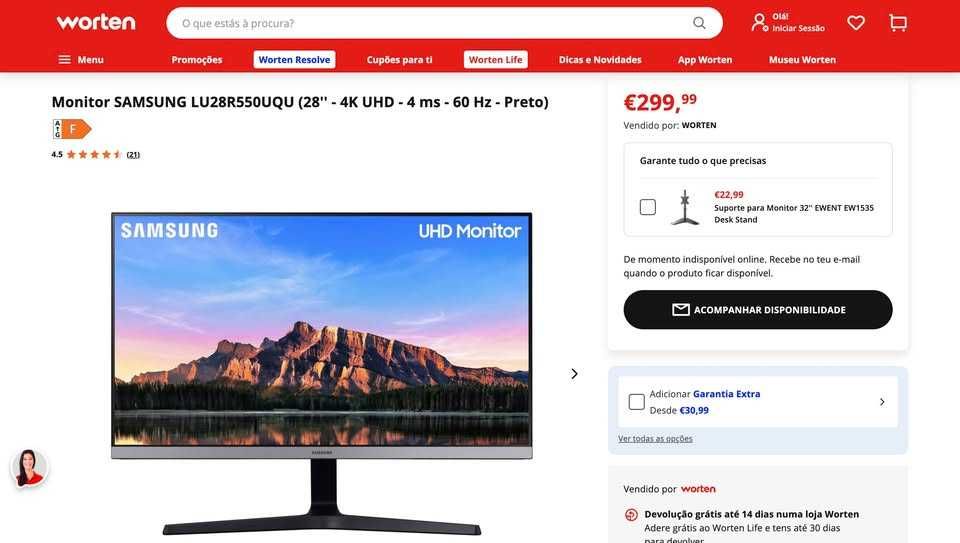 Samsung 28" 4K UHD Monitor