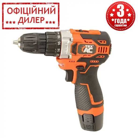 Аккумуляторный бесщеточный шуруповерт ТехАС TA-CD30 12В 2х2Ач 30Нм