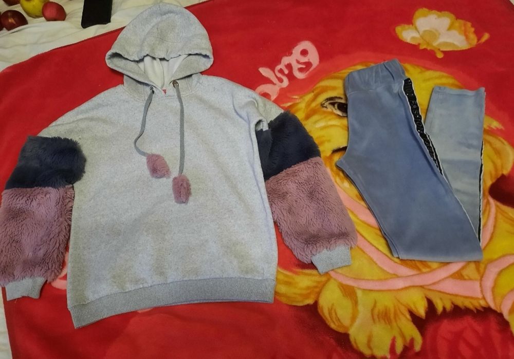 Кофти на флісі і лосінки на флісі на дівчинку розмір 152-158