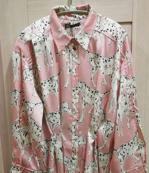 Zara sukienka w dalmatyńczyki, print z psami NOWA rozmiar  S M L