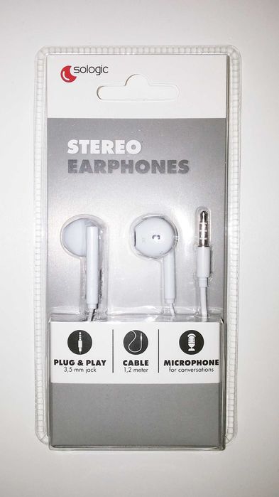 Auriculares - Earphones + Micro  3.5 mm - Cabo 1,2m
