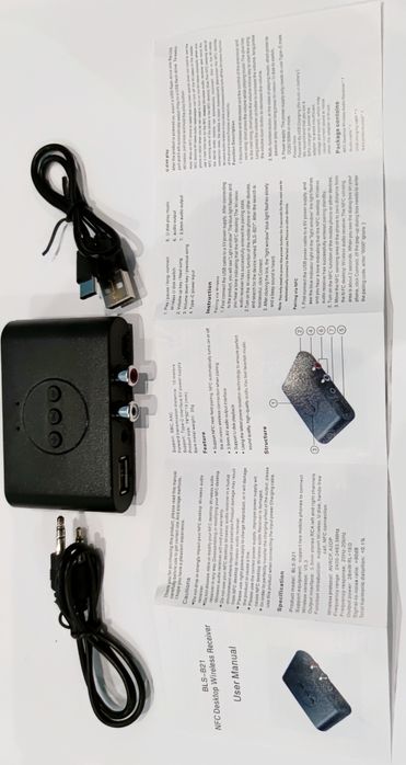 Bluetooth адаптер AUX 3,5 мм з мікрофоном+NFC