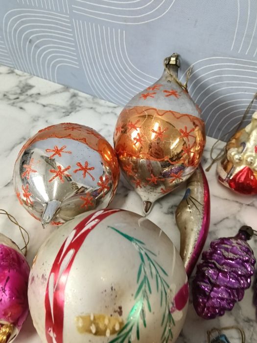 Bombki choinkowe prl zestaw 1