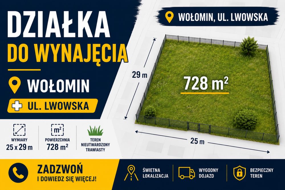 Wynajmę działkę w Wołominie